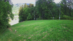 Prostřední část sjezdovky a snowpark
