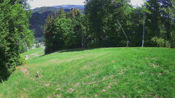 Prostřední část sjezdovky a snowpark