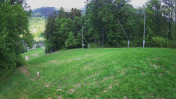 Prostřední část sjezdovky a snowpark