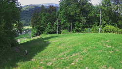 Prostřední část sjezdovky a snowpark