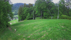 Prostřední část sjezdovky a snowpark