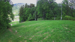 Prostřední část sjezdovky a snowpark