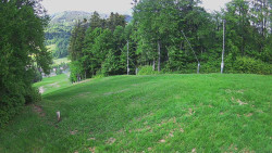 Prostřední část sjezdovky a snowpark