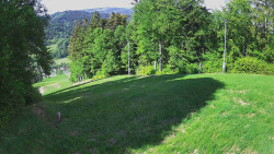 Prostřední část sjezdovky a snowpark