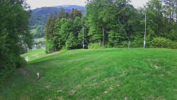 Prostřední část sjezdovky a snowpark