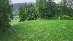 Prostřední část sjezdovky a snowpark