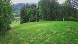 Prostřední část sjezdovky a snowpark