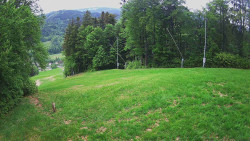Prostřední část sjezdovky a snowpark