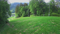 Prostřední část sjezdovky a snowpark