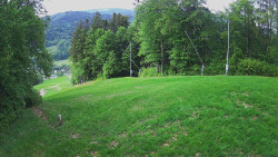 Prostřední část sjezdovky a snowpark