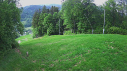 Prostřední část sjezdovky a snowpark