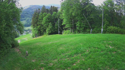 Prostřední část sjezdovky a snowpark