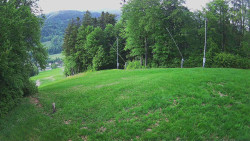 Prostřední část sjezdovky a snowpark