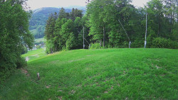 Prostřední část sjezdovky a snowpark