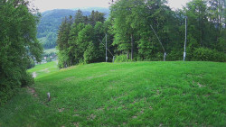 Prostřední část sjezdovky a snowpark