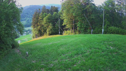 Prostřední část sjezdovky a snowpark