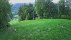 Prostřední část sjezdovky a snowpark