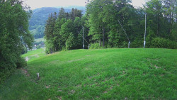 Prostřední část sjezdovky a snowpark