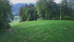 Prostřední část sjezdovky a snowpark