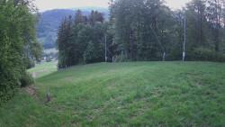 Prostřední část sjezdovky a snowpark