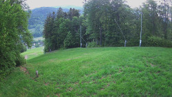 Prostřední část sjezdovky a snowpark