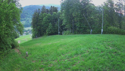 Prostřední část sjezdovky a snowpark