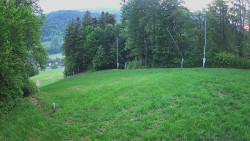 Prostřední část sjezdovky a snowpark