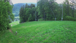 Prostřední část sjezdovky a snowpark