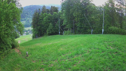 Prostřední část sjezdovky a snowpark