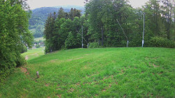 Prostřední část sjezdovky a snowpark