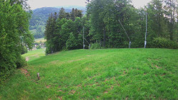 Prostřední část sjezdovky a snowpark
