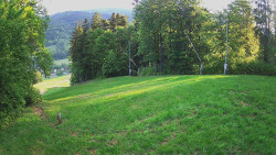 Prostřední část sjezdovky a snowpark
