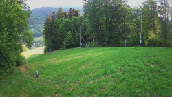Prostřední část sjezdovky a snowpark