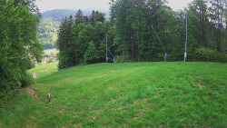 Prostřední část sjezdovky a snowpark
