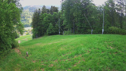 Prostřední část sjezdovky a snowpark