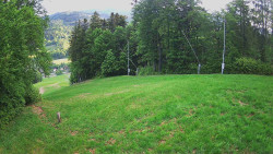 Prostřední část sjezdovky a snowpark