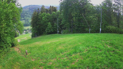 Prostřední část sjezdovky a snowpark