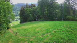 Prostřední část sjezdovky a snowpark
