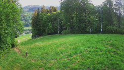 Prostřední část sjezdovky a snowpark