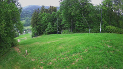 Prostřední část sjezdovky a snowpark