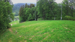 Prostřední část sjezdovky a snowpark