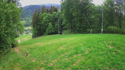 Prostřední část sjezdovky a snowpark