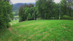 Prostřední část sjezdovky a snowpark