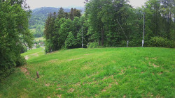 Prostřední část sjezdovky a snowpark