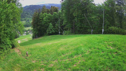 Prostřední část sjezdovky a snowpark