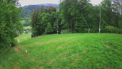 Prostřední část sjezdovky a snowpark