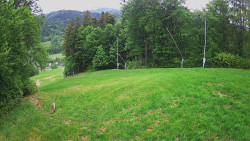 Prostřední část sjezdovky a snowpark