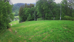 Prostřední část sjezdovky a snowpark