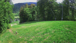 Prostřední část sjezdovky a snowpark