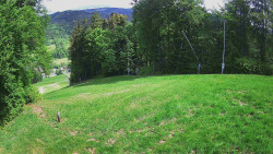 Prostřední část sjezdovky a snowpark